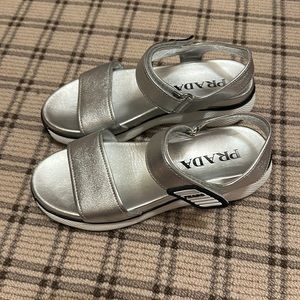 Prada leather sling back sandals size 6.5